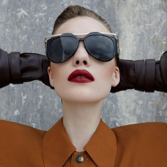 NEW Saint Laurent SLM137 AMELIA 001 Black Gold Grey Unisex Sunglasses main image 6